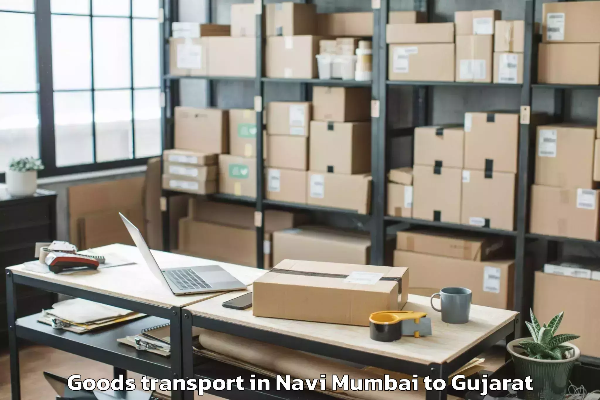 Top Navi Mumbai to Upleta Goods Transport Available